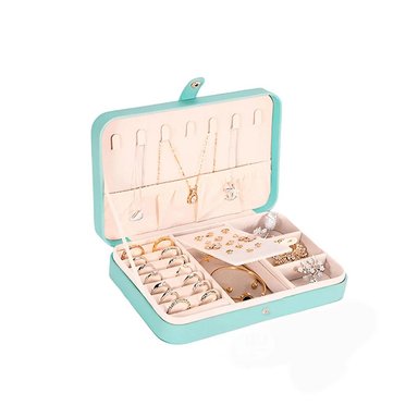 PACK2 JOYERO MODELO ORGANIZADOR EN CELESTE Y+PAPEL DE REGALO