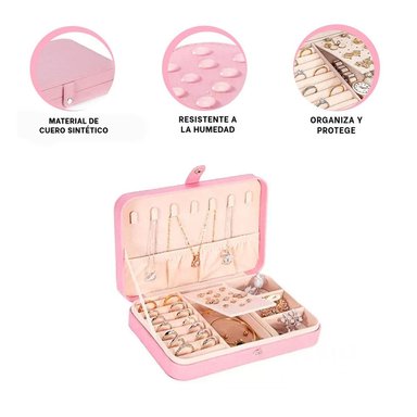 PACK2 JOYERO CLASIFICADOR DE COLOR ROSA Y+REGALO STICKERS