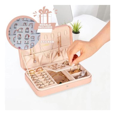 PACK12 JOYERO CLASIFICADOR DE COLOR BEIGE Y+REGALO STICKERS