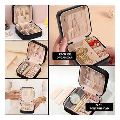 PACK4 MINI COFRE PARA GUARDAR COLLAR NEGRO Y+REGALO STICKERS