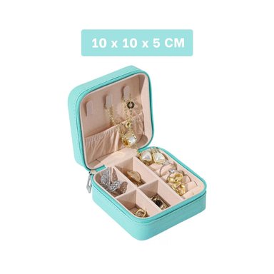 PACK2 COFRE PARA JOYAS MINI PORTATIL VERDE IDEAL PARA MUJER Y+REGALO STICKER - 4