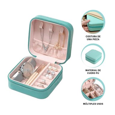 PACK4 COFRE PORTATIL DE ARETES EN TONALDIDAD VERDE