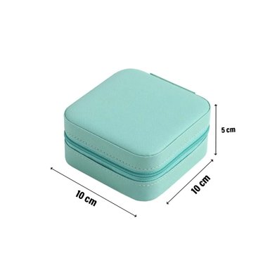 PACK2 ESTUCHE PARA JOYAS MINI PORTATIL VERDE CON TAPA PROTECTORA Y+PAPEL REGALO - 4