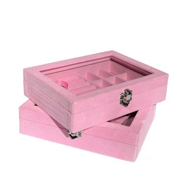 PACK2 JOYERO MULTIFUNCIONAL PARA SENORITAS EN COLOR ROSA