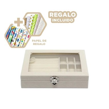 PACK6 CAJA ORGANIZADORA EN BEIGE Y+PAPEL DE REGALO