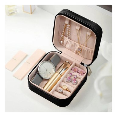 PACK4 COFRE PORTATIL DE ARETES EN TONALDIDAD NEGRO