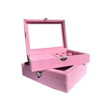PACK12 ESTUCHE PARA JOYAS MULTIFUNCIONAL ROSADO COMPACTO Y ELEGANTE Y+REGALO STICKER - 2