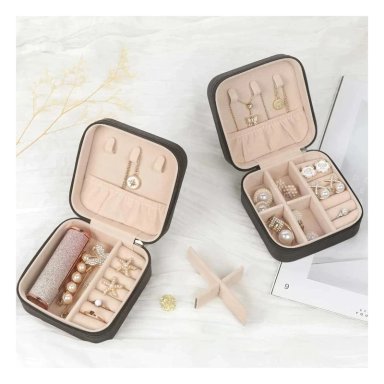 PACK12 MINI JOYERO PORTATIL FACIL DE LLEVAR EN COLOR NEGRO