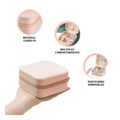 PACK4 COFRE PORTATIL DE ARETES EN TONALDIDAD ROSA