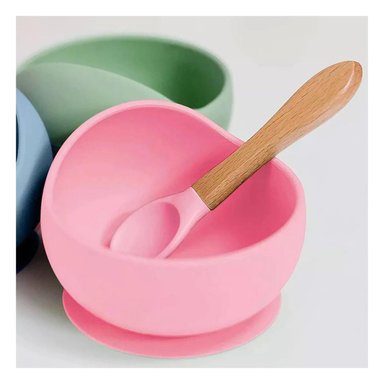 PACK12 PLATO Y CUBIERTO RESISTENTE ROSADO Y+PAPEL DE REGALO