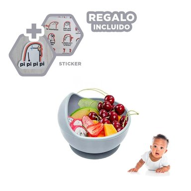 PACK6 KIT DE UTENSILIO DE BEBE PLOMO Y+REGALO STICKERS