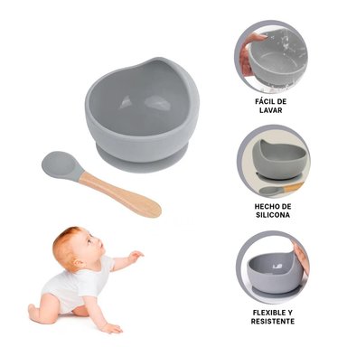 PACK12 UTENSILIOS LIGEROS INFANTILES EN COLOR PLOMO