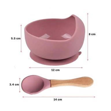 PACK12 KIT DE PLATO Y CUCHARA EN ROSA Y+REGALO STICKERS