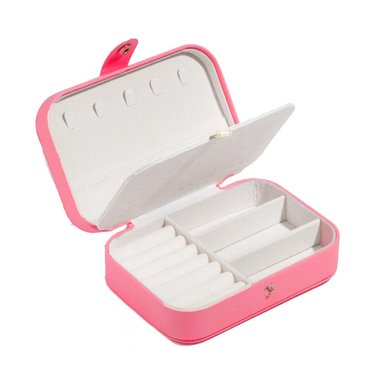 PACK2 JOYERO ORGANIZADOR TRANSPORTABLE DE COLOR FUCSIA