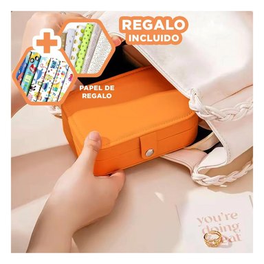 PACK6 CAJA UTIL PARA COLLARES EN ANARANJAD Y+PAPEL DE REGALO