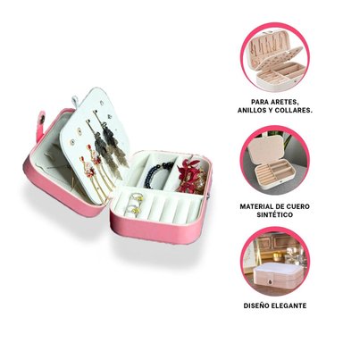 PACK2 JOYERO RESISTENTE DE COLOR FUCSIA Y+REGALO STICKERS