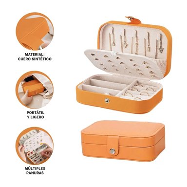 PACK2 JOYERO RESISTENTE DE COLOR ANARANJAD Y+REGALO STICKERS