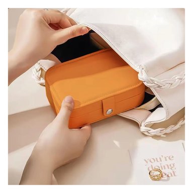 PACK4 CAJA PARA GUARDAR JOYAS ELEGANTE EN ANARANJADO