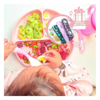 PACK4 TAZON UTIL PARA BEBE ROSADO Y+PAPEL DE REGALO