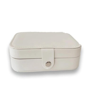 PACK2 JOYERO ORGANIZADOR TRANSPORTABLE DE COLOR BLANCO