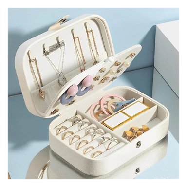 PACK4 CAJA PARA GUARDAR JOYAS ELEGANTE EN BLANCO