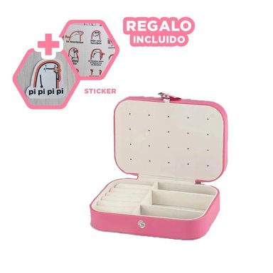 PACK6 CAJA PARA JOYAS DINAMICO FUCSIA Y+REGALO STICKERS