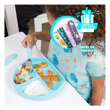 PACK4 TAZON UTIL PARA BEBE CELESTE Y+PAPEL DE REGALO