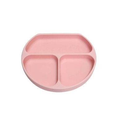 PACK12 VAJILLA LLANO DE 3 PARTES PARA BEBE EN ROSA