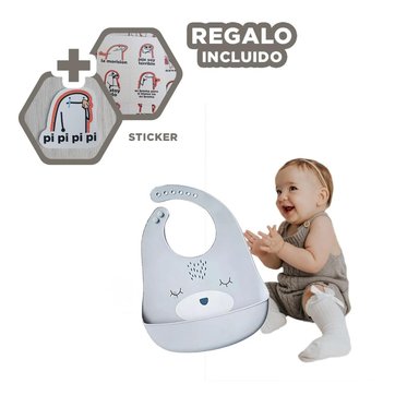 PACK6 PROTECTOR DE BABAS COLOR PLOMO Y+REGALO STICKERS