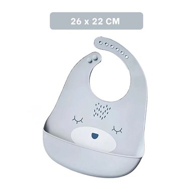 PACK6 BABERO INFANTIL DE SILICONA CON CARITA PLOMO FACIL Y LIGERA Y+REGALO STICKER - 4