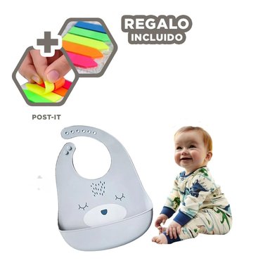 PACK6 PROTECTOR DE BABAS CON DISEÑO EN COLOR PLOMO