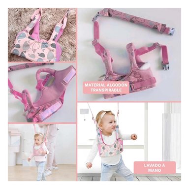 PACK6 ANDADOR MULTIFUNCIONAL DISEÑO DE BALLENA EN ROSADO