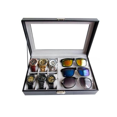 PACK2 ORGANIZADOR DE RELOJES EN NEGRO Y+PAPEL DE REGALO