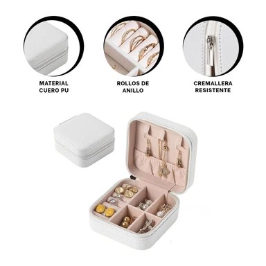 PACK4 JOYERO BONITO EN COLOR BLANCO Y+PAPEL DE REGALO