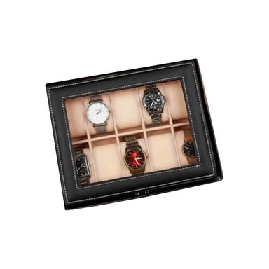 PACK6 GUARDA RELOJES DE MESA NEGRO PARA DIEZ UNIDADES Y+REGALO STICKER - 2
