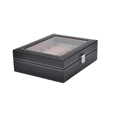 PACK4 EXHIBIDOR PARA 10 RELOJES COLOR NEGRO Y+PAPEL REGALO - 3