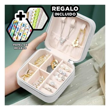 PACK12 MINI ORGANIZADOR DE JOYAS EN BLANCO Y+PAPEL DE REGALO