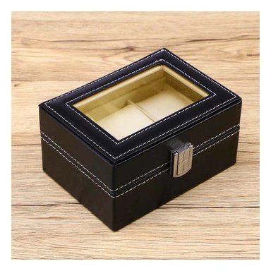 PACK2 EXHIBIDOR DE MESA PARA 3 RELOJES NEGRO SOFISTICADO - 3