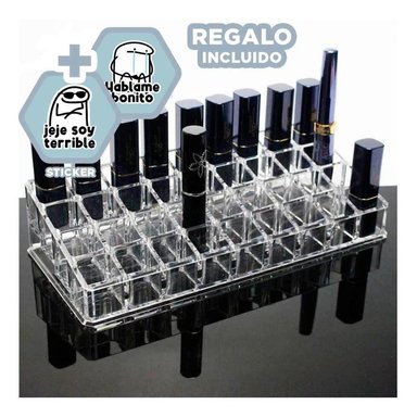 PACK6 SOPORTE DE MAQUILLAJE TRANSPARENTE Y+REGALO STICKERS