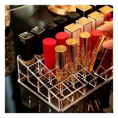 PACK4 ESTUCHE MULTI ESPACIOS DE ACRILICO PARA 36 LABIALES Y+REGALO STICKER - 3