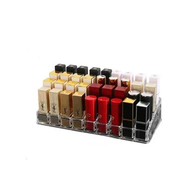 PACK2 ORGANIZADOR DE ACRILICO PARA 36 LABIALES TRANSPARENTE