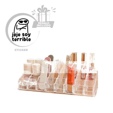 PACK12 ORGANIZADOR DE MAQUILLAJE TRANSPARE Y+REGALO STICKERS