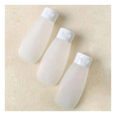 PACK12 BOTELLAS DE VIAJE RECARGABLE Y EXPRIMIBLE 60ML BLANCO