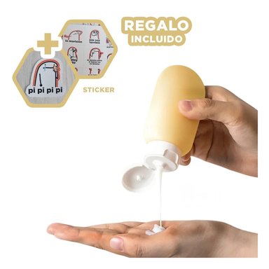 PACK12 BOTELLAS DE PLASTICO PORTATIL 60ML Y+REGALO STICKERS