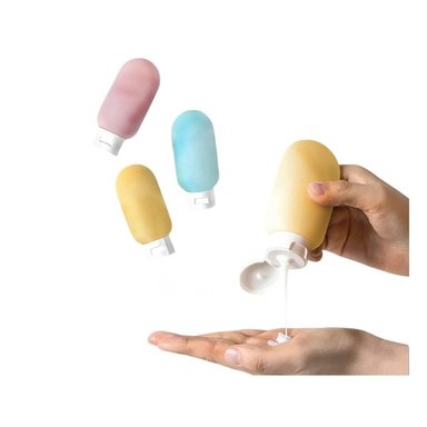PACK6 FRASCOS COMPACTOS RECARGABLES Y EXPRIMIBLES MULTICOLOR 60 ML SHAMPOO Y+REGALO STICKER - 2