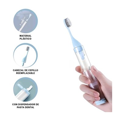 PACK4 SET UTIL DE HIGIENE DENTAL AZUL Y+PAPEL DE REGALO