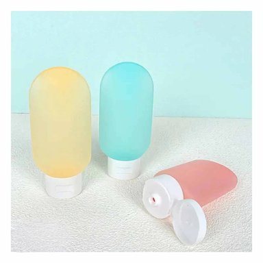 PACK12 FRASCOS REUTILIZABLES RECARGABLES Y EXPRIMIBLES MULTICOLOR 60 ML CREMAS - 3