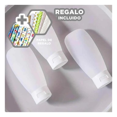 PACK12 BOTELLAS PORTATIL RECARGABLE BLANCO Y+PAPEL DE REGALO