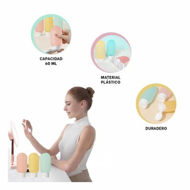 PACK4 ENVASES PORTATIL EN MULTICOLOR Y+PAPEL DE REGALO