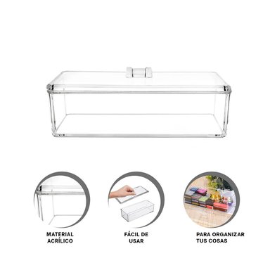 PACK4 BAUL DE ACRILICO EN TRANSPARENTE Y+PAPEL DE REGALO